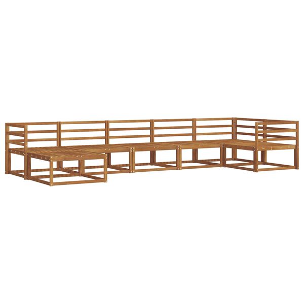 vidaXL Ulkosohvakokoelma 7 pcs Luonnollinen Tihe&auml; akasiapuu