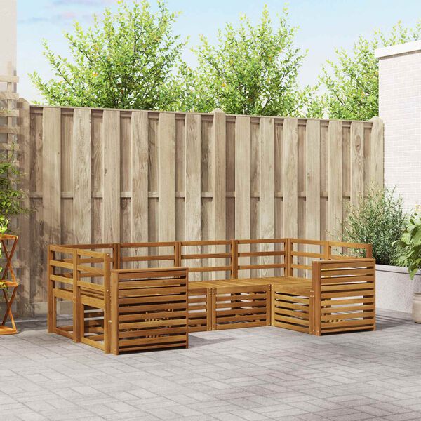 vidaXL Sohvasarjat 6 pcs Luonnollinen Tihe&auml; akasiapuu