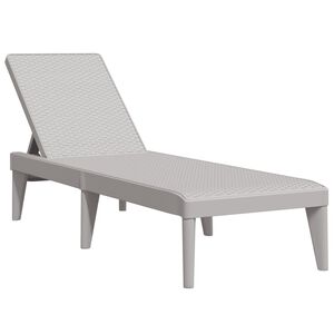 vidaXL Aurinkotuoli harmaa 186x60x29 cm PP
