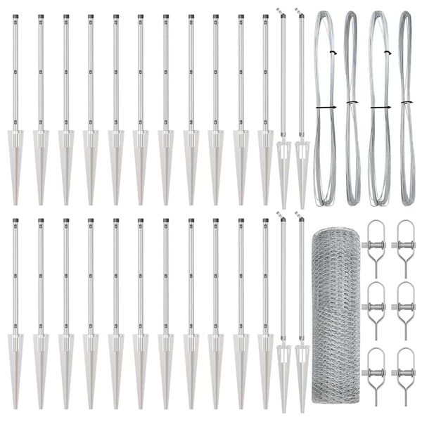 vidaXL Aitalatu Hopea 50 x 0,6 m (13 mm verkko) Ter&auml;s