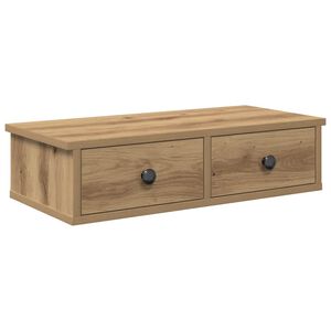 vidaXL Sein&auml;hylly laatikoilla artesaani tammi 60x28x15 cm tekninen puu
