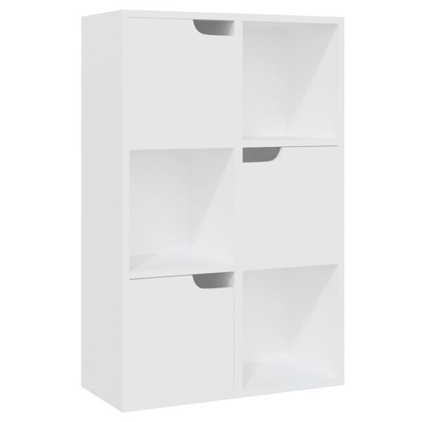 vidaXL Kirjahylly valkoinen 60x27,5x88 cm lastulevy