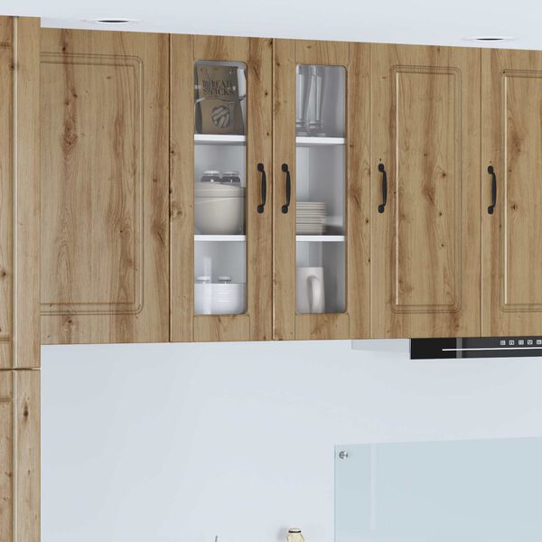 vidaXL Keitti&ouml;kaappi ovella Artisan tammi 60 x 31 x 80 cm Tekninen puu