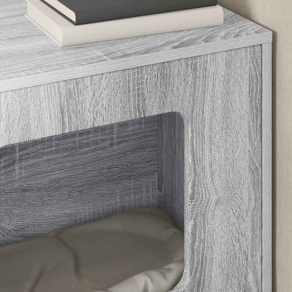 vidaXL Kissatalo Harmaa Sonoma 51 x 30 x 52 cm Tekninen puu