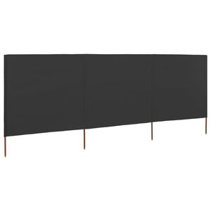 vidaXL Tuulensuojakangas 3 paneelilla 400 x 120 cm antrasiitti