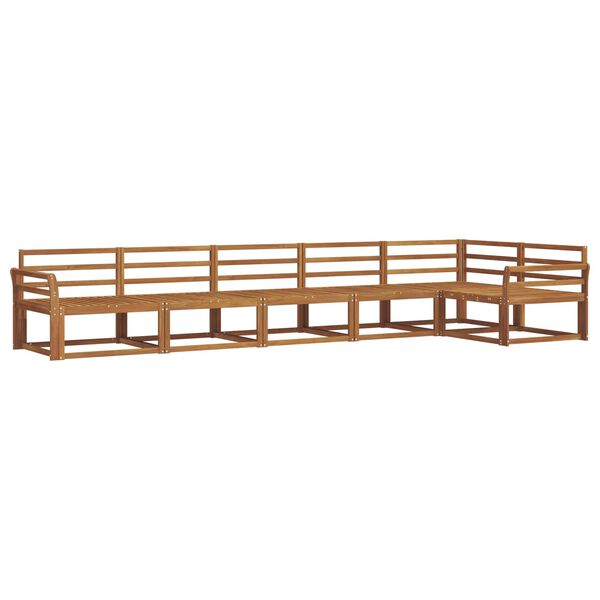 vidaXL Ulkosohvakokoelma 6 pcs Luonnollinen Tihe&auml; akasiapuu