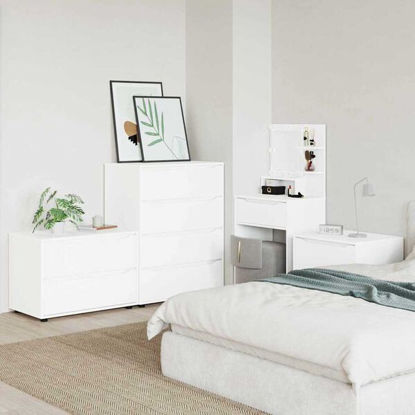 vidaXL Säilytyskaappi Valkoinen 80 x 48 x 57 cm Tekninen puu