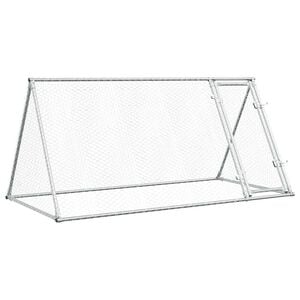 vidaXL Kanah&auml;kki hopea 200x105x91 cm galvanoitu ter&auml;s