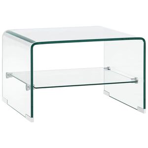 vidaXL Sohvap&ouml;yt&auml; kirkas 50x45x33 cm karkaistu lasi