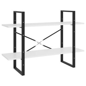 vidaXL 2-tasoinen kirjahylly valkoinen 100x30x70 cm tekninen puu