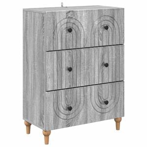 vidaXL Laatikkokaappi Harmaa sonoma 66 x 34,5 x 90 cm Tekninen puu