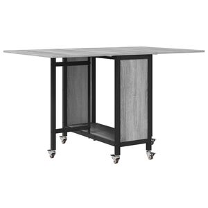 vidaXL Kokoontaitettava ruokap&ouml;yt&auml; py&ouml;rill&auml; 130 x 80 x 76,5 cm