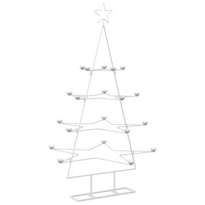 vidaXL Metallinen joulukuusi jalustalla KUOPIO 140 cm Ter&auml;s valkoinen