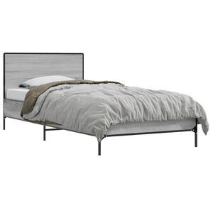 vidaXL S&auml;ngyn runko p&auml;&auml;dyll&auml; Harmaa Sonoma 80 x 200 cm Tekninen puu