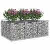 vidaXL Gabion Kohotettu Peti Hopea 150 x 100 x 60 cm Galvanoitu ter&auml;s