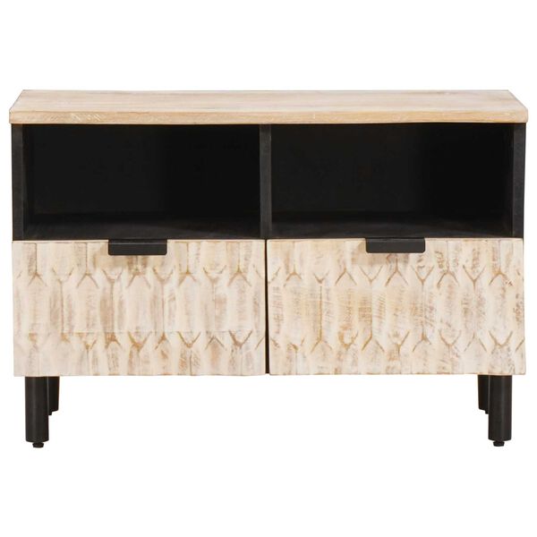 vidaXL TV-kaappi hyllyll&auml; Valkoinen pesu viimeistely 70 x 33,5 x 46 cm