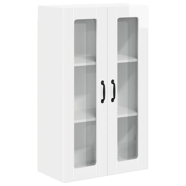 vidaXL Keitti&ouml;n sein&auml;kaappi Korkean kiillon valkoinen 60 x 31 x 100 cm