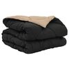 vidaXL Kes&auml;peitto 200 x 140 cm Kes&auml; 200 g/m&sup2; Mustaa ja taupe
