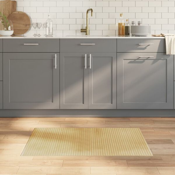 vidaXL Matto suorakaide vaalea luonnollinen 60x100 cm bambu