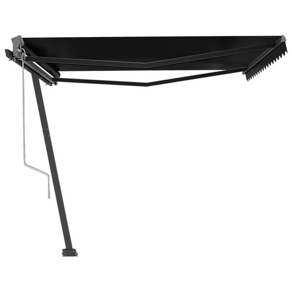 vidaXL Vapaasti seisova sisäänkelattava markiisi 400x350cm antrasiitti