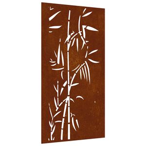 vidaXL Puutarhasein&auml;koriste 105x55 cm corten ter&auml;s bambukuvio