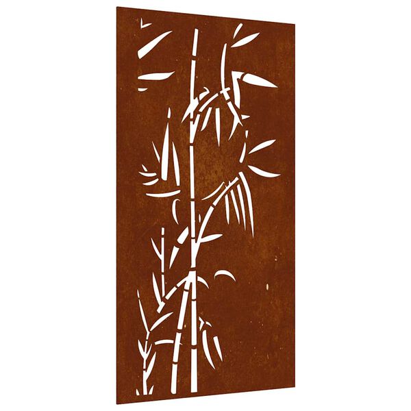 vidaXL Puutarhasein&auml;koriste 105x55 cm corten ter&auml;s bambukuvio
