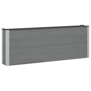vidaXL Puutarhan Korotettu Kukkalaatikko 2 kpl Musta 200 x 30 x 72 cm