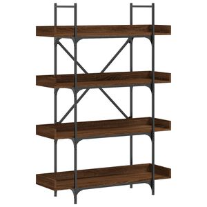 vidaXL Kirjahylly 4 tasoa ruskea tammi 100x33x145,5 cm tekninen puu