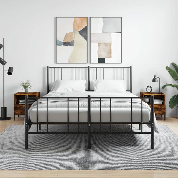 vidaXL Y&ouml;p&ouml;yd&auml;t 2 kpl savutammi 40x35x47,5 cm tekninen puu