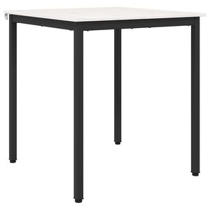 vidaXL Ruokap&ouml;yt&auml; Valkoinen 70 x 70 x 75 cm Massiivinen m&auml;nty