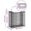 vidaXL Gabion Kohotettu Peti Hopea 50 x 100 x 100 cm Galvanoitu ter&auml;s
