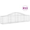 vidaXL Kaarevat kivikorit 13 kpl 200x30x40/60 cm galvanoitu rauta