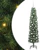 vidaXL Tekojoulukuusi LED-valoilla Vihre&auml; 180 cm PVC ja muovi