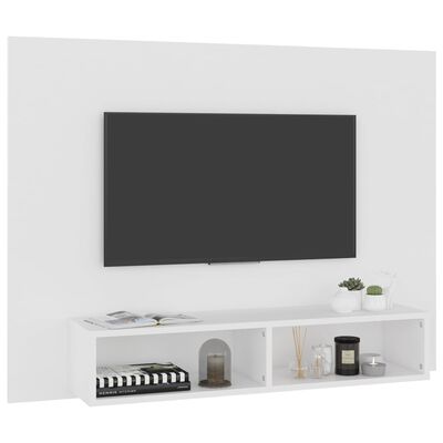 vidaXL TV-taso seinälle valkoinen 120x23,5x90 cm lastulevy