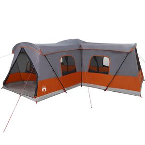 vidaXL Teltta 16-Henkil&ouml;lle Harmaa ja oranssi 680 x 510 x 210 cm