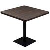 vidaXL Bistrop&ouml;yt&auml; MDF ja ter&auml;s neli&ouml; 80x80x75 cm tumma tuhka