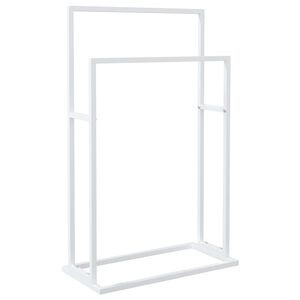 vidaXL Vapaasti seisova pyyheteline valkoinen 48x24x78,5 cm rauta