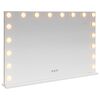 vidaXL LED Meikkipeili valkoinen 80 x 10 x 52,5 cm Lasia ja ter&auml;st&auml;