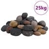 vidaXL Kiillotetut kivet 25 kg moniv&auml;rinen 5-8 cm