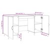 vidaXL Työpöytä korkeakiilto valkoinen 140x50x75 cm tekninen puu