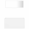vidaXL Kaksiosainen kylpyhuoneen kalustesarja valkoinen lastulevy