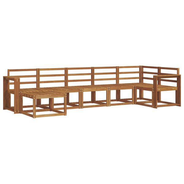 vidaXL Ulkosohvakokoelma 7 pcs Luonnollinen Tihe&auml; akasiapuu