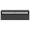 vidaXL TV-tasot LED-valoilla 2 kpl harmaa 60x35x40 cm