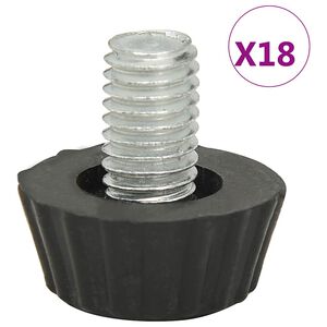 vidaXL S&auml;&auml;dett&auml;v&auml;t huonekalujalat M8 18 kpl musta