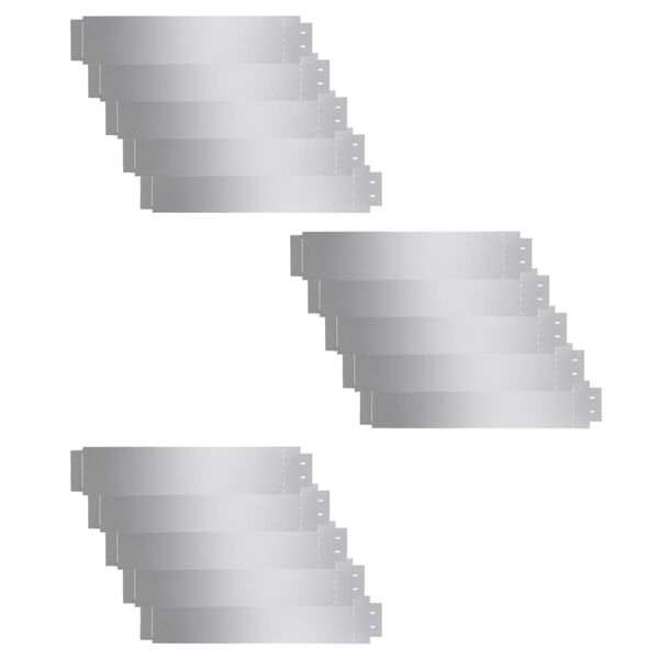 vidaXL Nurmikkoaita 15 kpl galvanoitu teräs 100x20cm