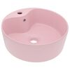 vidaXL Ylellinen pesuallas ylivuodolla mattapinkki 36x13 cm keraaminen