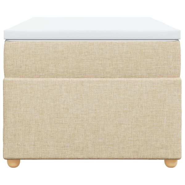 vidaXL Jenkkis&auml;nky patjalla kerma 90x200 cm kangas