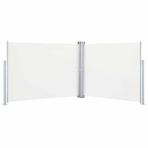 vidaXL Sis&auml;&auml;nvedett&auml;v&auml; sivumarkiisi 140x1000 cm kerma