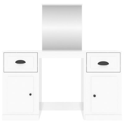 VidaXL Peilipöytä korkeakiilto valkoinen 130x50x132,5 cm