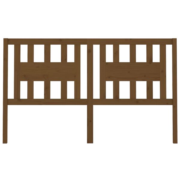 vidaXL Sängynpääty hunajanruskea 206x4x100 cm täysi mänty